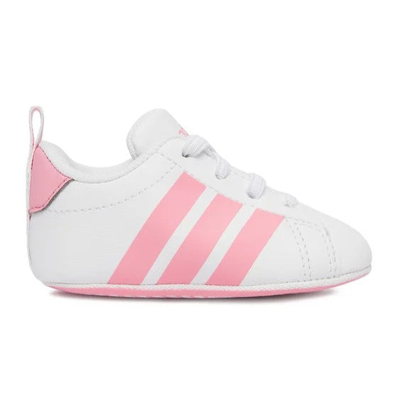 Adidas Grand Court Crib KI8217 – Bianco scarpe da culla bimba in ecopelle, calzature neonata per completare i suoi outfit e gli abbinamenti quotidiani