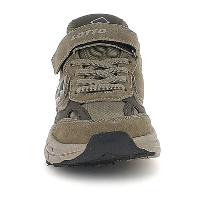 Lotto Boston AMF SUE CL S Sneakers Bambino Bambina in Nabuk Verde Dark Olive Grape Leaf Taglie 27-34 223818-EX7