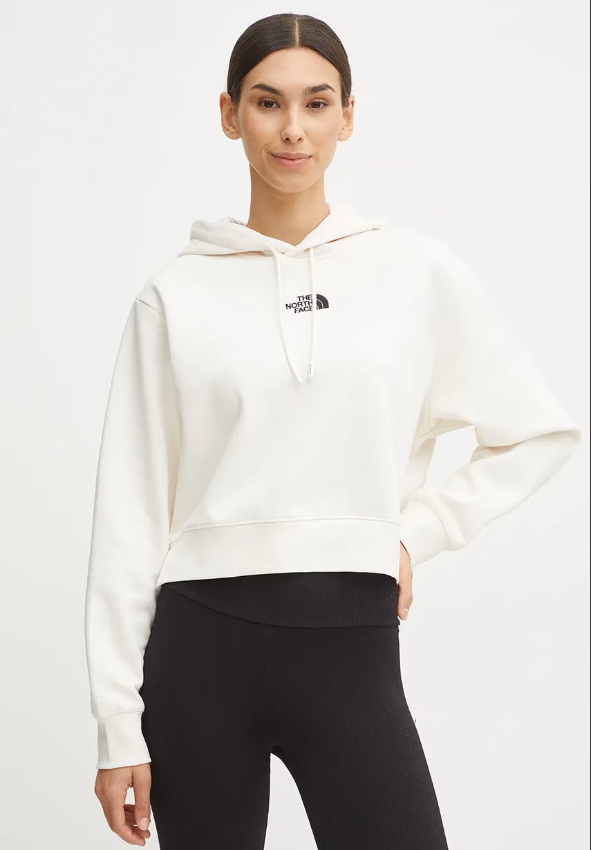 THE NORTH FACE NTF W ESSENTIAL CROP HOODIE WHITE DUNE NF0A89EXQLI1