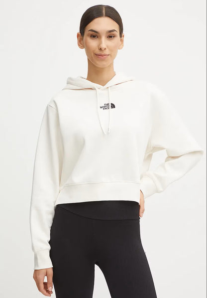 THE NORTH FACE NTF W ESSENTIAL CROP HOODIE WHITE DUNE NF0A89EXQLI1