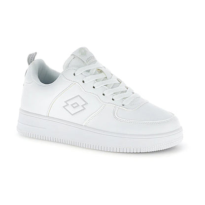 Lotto Cavaliers AMF JR – Sneaker Unisex Ragazzo in Ecopelle | Bianco