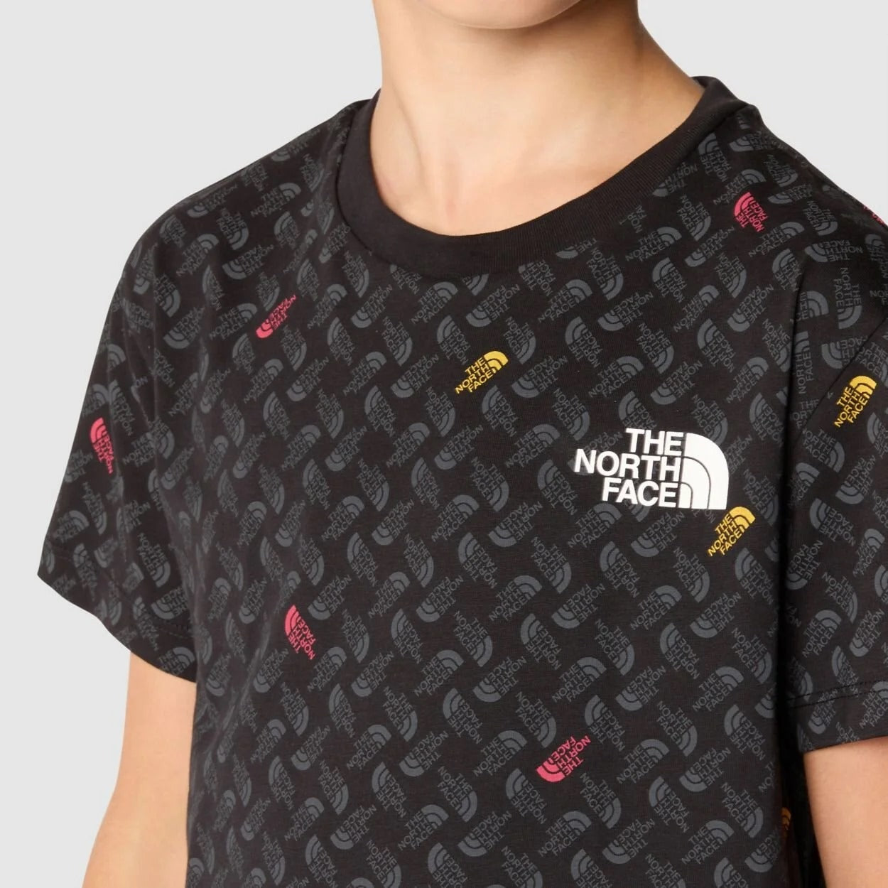 THE NORTH FACE TEEN S/S SIMPLE DOME TEE PRINT TNF BLACK TNF SHADOW TO NF0A8871U8I1