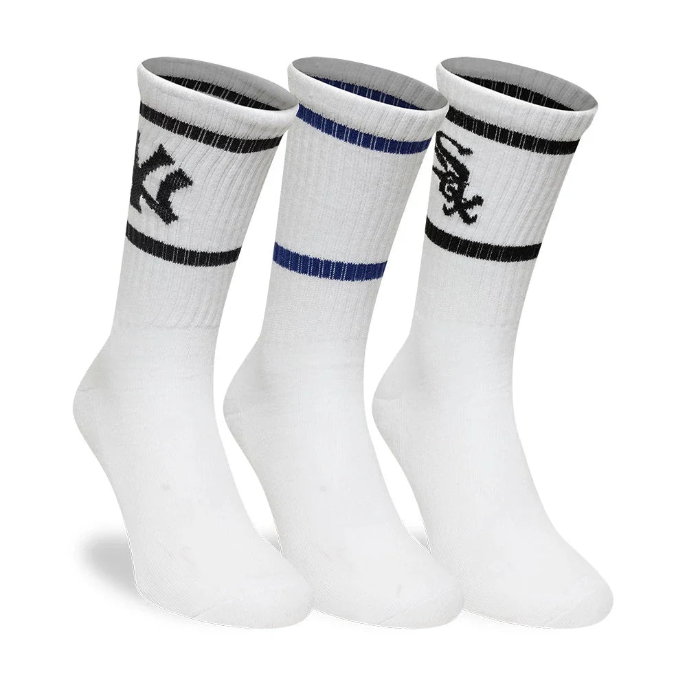 New Era Calze Crew Multi Team MLB (3 paia) – Calze sportive unisex bianco in cotone – 60897362