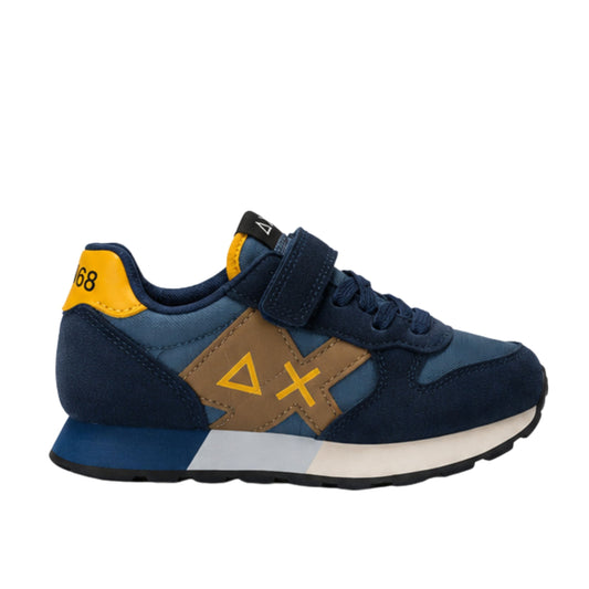 Sun68 Jaki Bicolor Z46322K-07 – Navy | Scarpe sportive bambino, sneakers casual dal design bicolore per il tempo libero e gli outfit di tutti i giorni