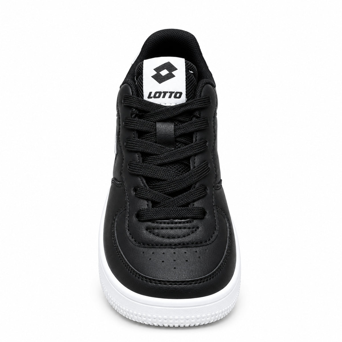 Lotto Cavaliers AMF JR Sneakers Ragazzo Ragazza Unisex in Pelle Sintetica Nero Bianco Taglie 36-40 223813-2LJ