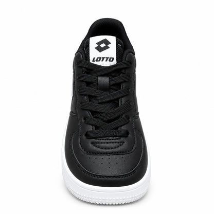 Lotto Cavaliers AMF JR Sneakers Ragazzo Ragazza Unisex in Pelle Sintetica Nero Bianco Taglie 36-40 223813-2LJ