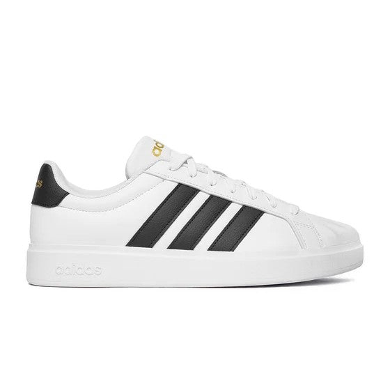Adidas Streettalk JP8275 – Bianco/Nero, sneakers basse uomo in ecopelle, scarpe casual per tempo libero da abbinare a jeans, pantaloni e look sportivi