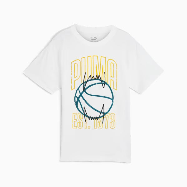 PUMA BASKETBALL WINNING SHOT TEE B PUMA WHITE 628026-02