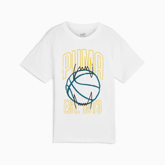 PUMA BASKETBALL WINNING SHOT TEE B PUMA WHITE 628026-02