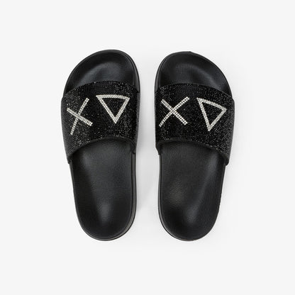 Sun68 GIRL'S SLIPPERS STRASS LOGO X36411-11