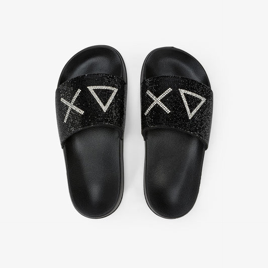 Sun68 GIRL'S SLIPPERS STRASS LOGO X36411-11