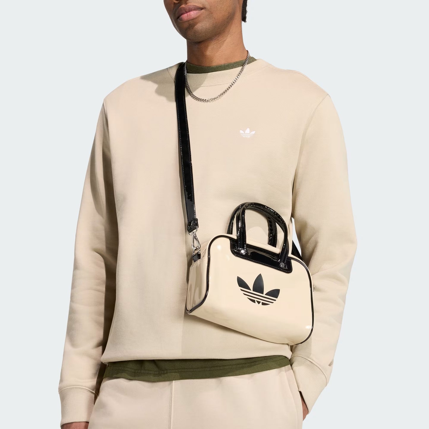 Adidas Essentials Crew French Terry – Felpa Uomo Kaki
