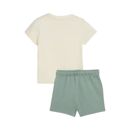PUMA MINICATS ESS TEE AND SHORTS SET INF WHITE 686285-87
