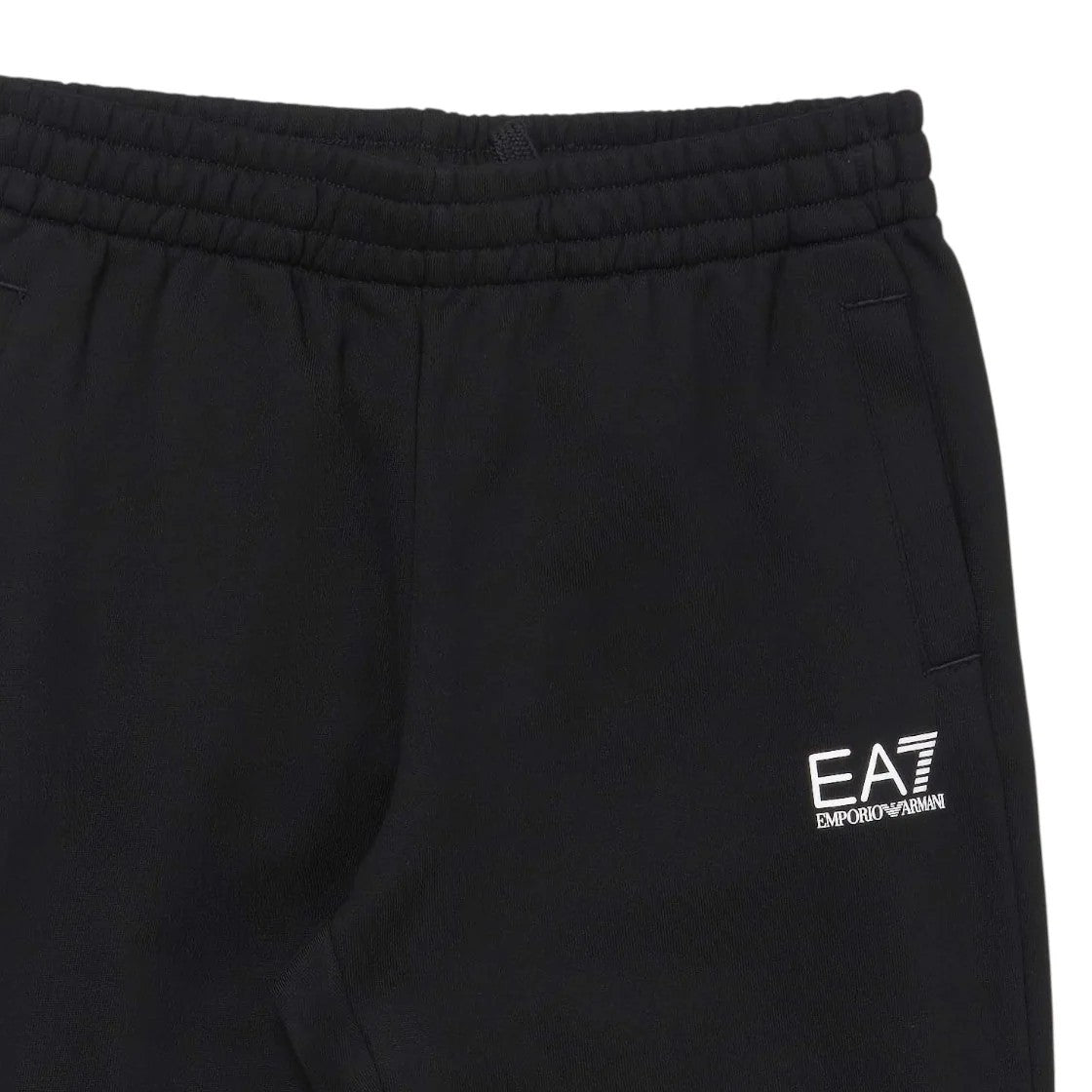 EA7 Pantaloni Bambino Jogger Fleece Nero - 7B000163-UC001 – foto 3