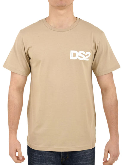 DS2 T-Shirt SS26267 | Maglietta Uomo Manica Corta | Nero, Sabbia, Bianco