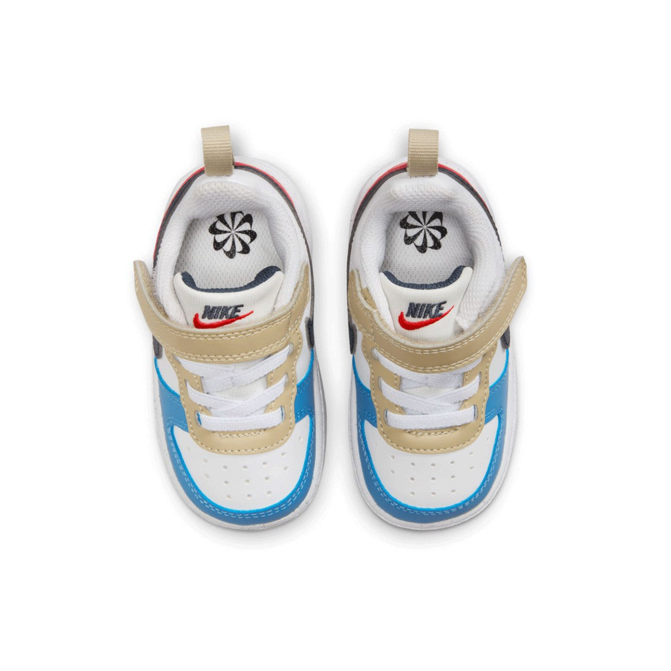 NIKE COURT BOROUGH LOW RECRAFT WHITE/THUNDER BLUE-LT CRIMSON DV5458-124