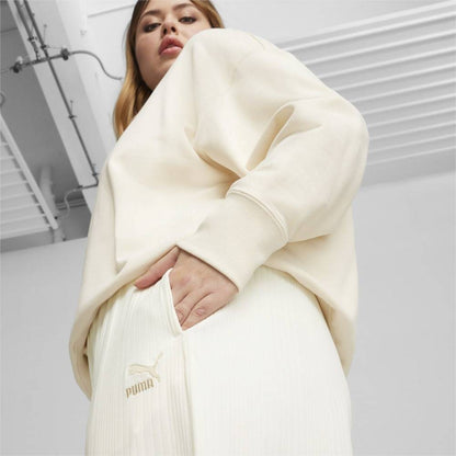 PUMA CLASSICS RIBBED RELAXED PANTS FROSTED IVORY 624268-66