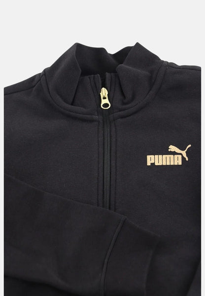 PUMA ESS+ TEXTURED FOIL LOGO FZ SUIT FL BLACK 692212-01