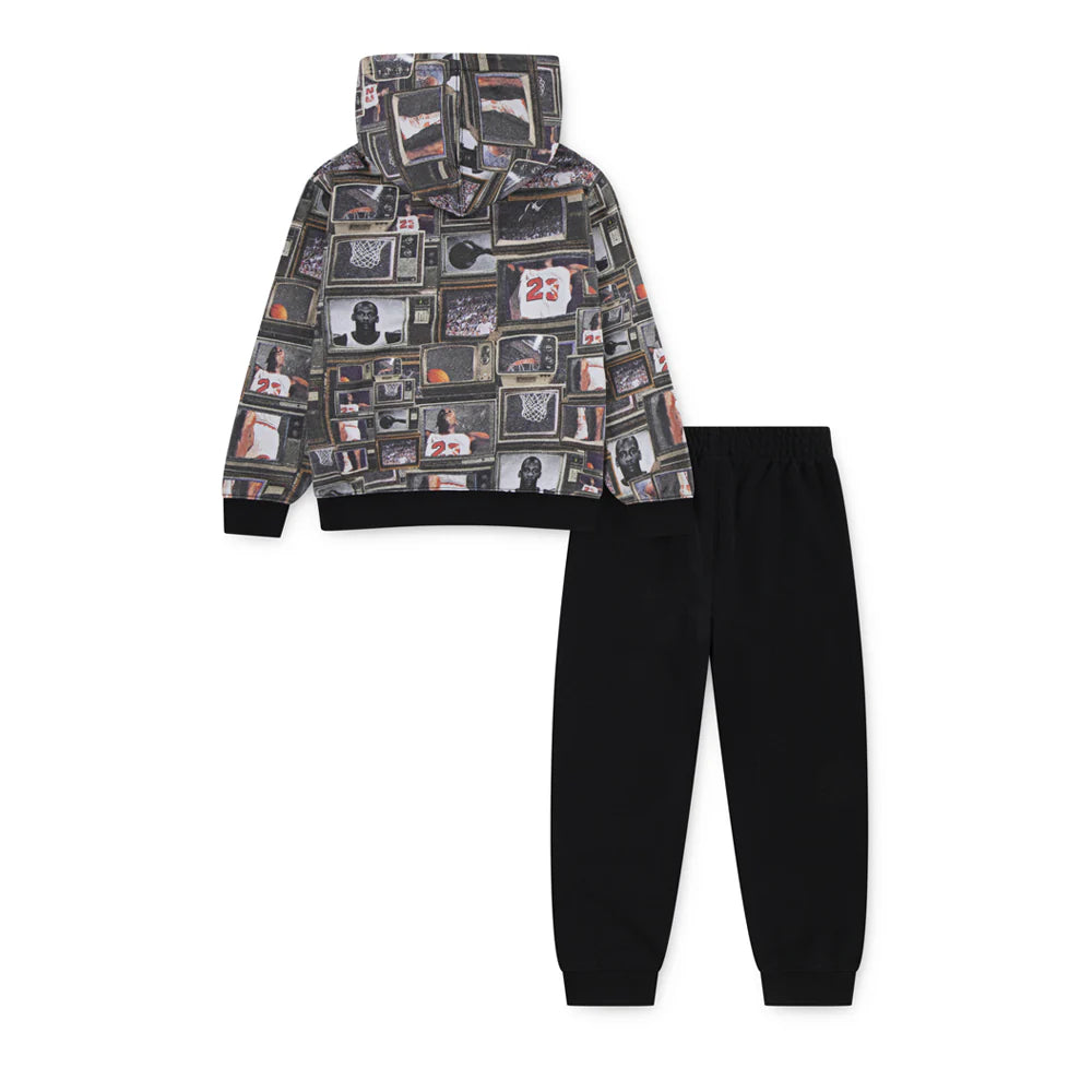 Jordan JRD JDB MJ BROOKLYN AOP FT SET BLACK 85F239-023