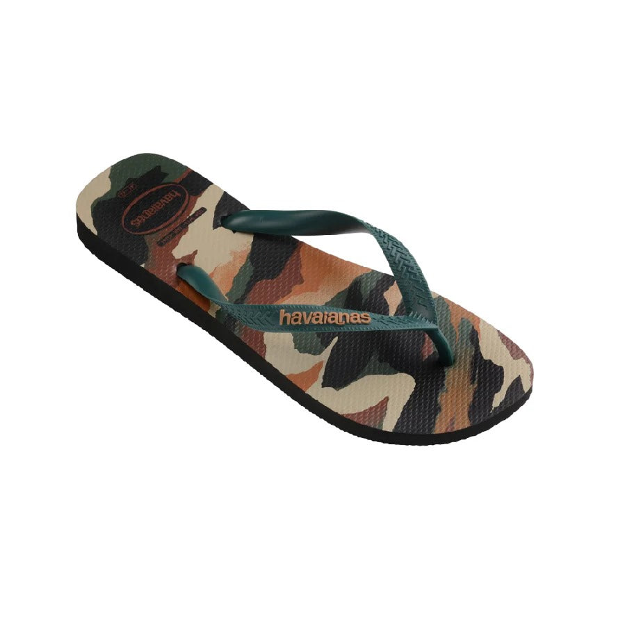 Havaianas TOP CAMU BLACK/PANTANAL GREEN  BLACK/PANTANAL GREEN 4141398-6134