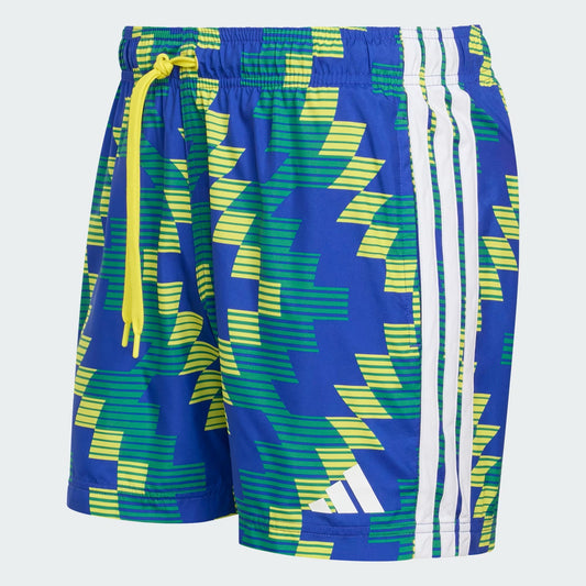 ADIDAS Mens Fotball Inspired Graphic Swim Shorts Yellow KD5346