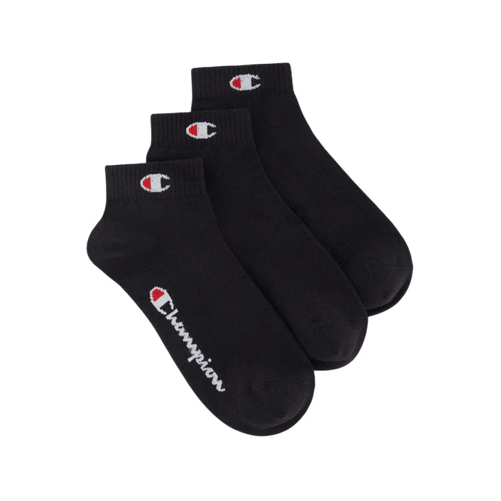 CHAMPION CMP 3PK QUARTER SOCKS NBK/NBK/NBK-NS U20099-KK001