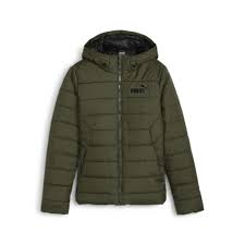 PUMA ESS HOODED PADDED JACKET DARK OLIVE 670559-70