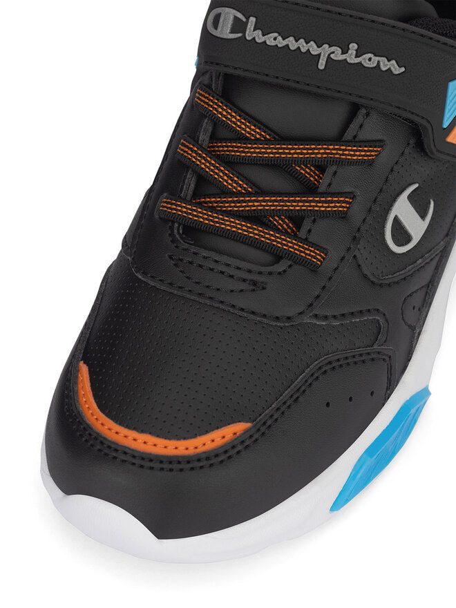 CHAMPION WAVE PU B PS LOW CUT SHOE NBK/BLUE/ORANGE S32818-KK011