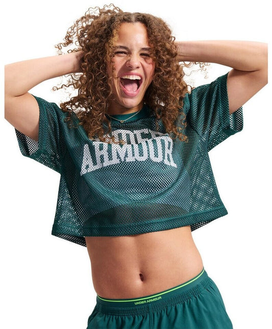 UNDER ARMOUR FOOTBALL MESH CROP TEE 6010953-338