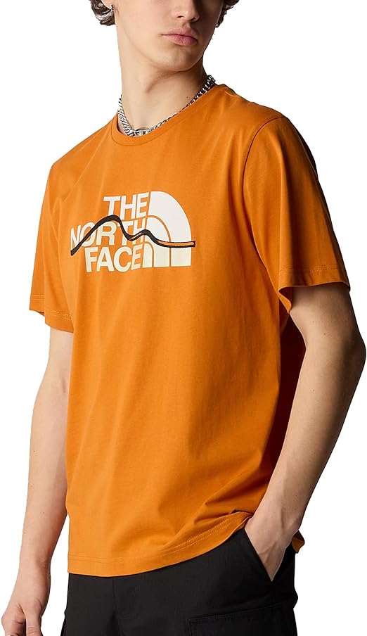 THE NORTH FACE M S/S MOUNTAIN LINE TEE DESERT RUST NF0A87NTPCO1