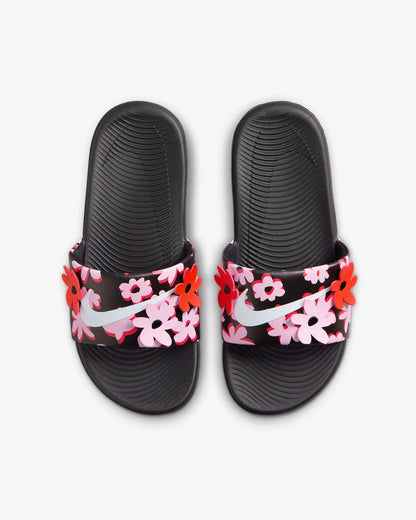NIKE KAWA SLIDE SE (GS/PS) BLACK/WHITE-PINK RISE-PICANTE RED FJ2872-001
