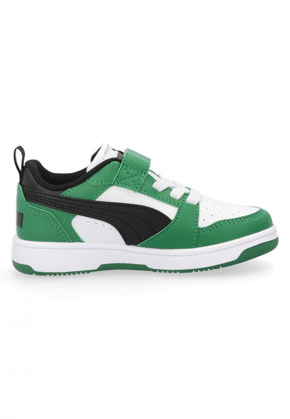 PUMA REBOUND V6 LO AC PS PUMA WHITE-PUMA BLACK-ARCHIVE GREEN 397419-05