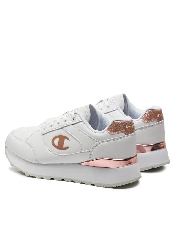 CHAMPION RR CHAMPII PLAT ELEMENT LOW CUT SHOE WHT/ROSE GOLD S11617-WW008