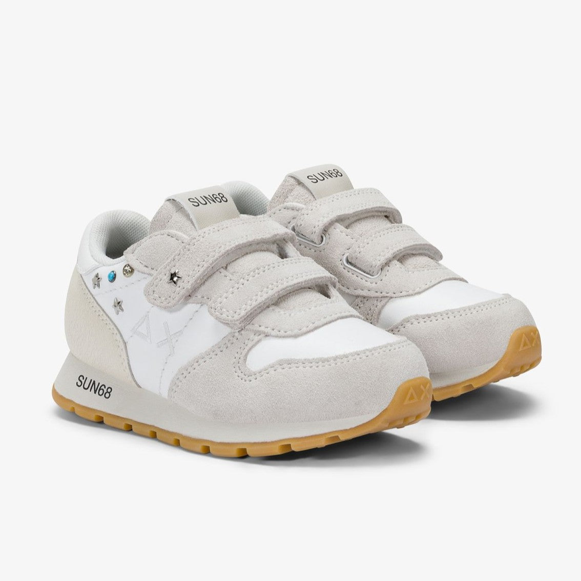 Sun68 Ally Studs Kid Z46406K-31 – Panna | Scarpe sportive bambina in mesh, sneaker casual per completare con stile gli outfit quotidiani