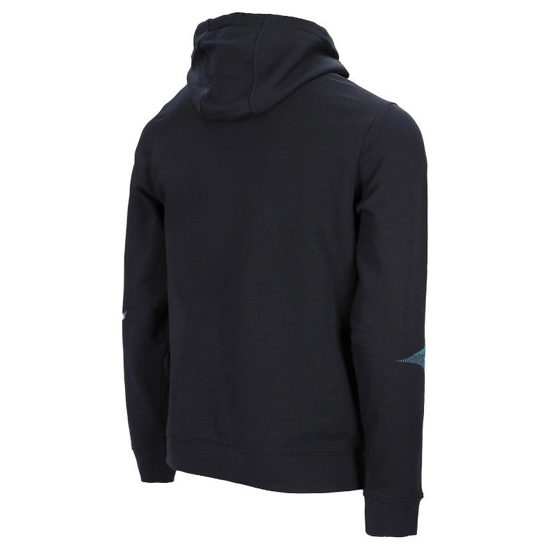 Mizuno Over The Head Hoodie (Opt 1) Lazio M felpa cappuccio uomo nero stagione 22/23 32EC2Q7109