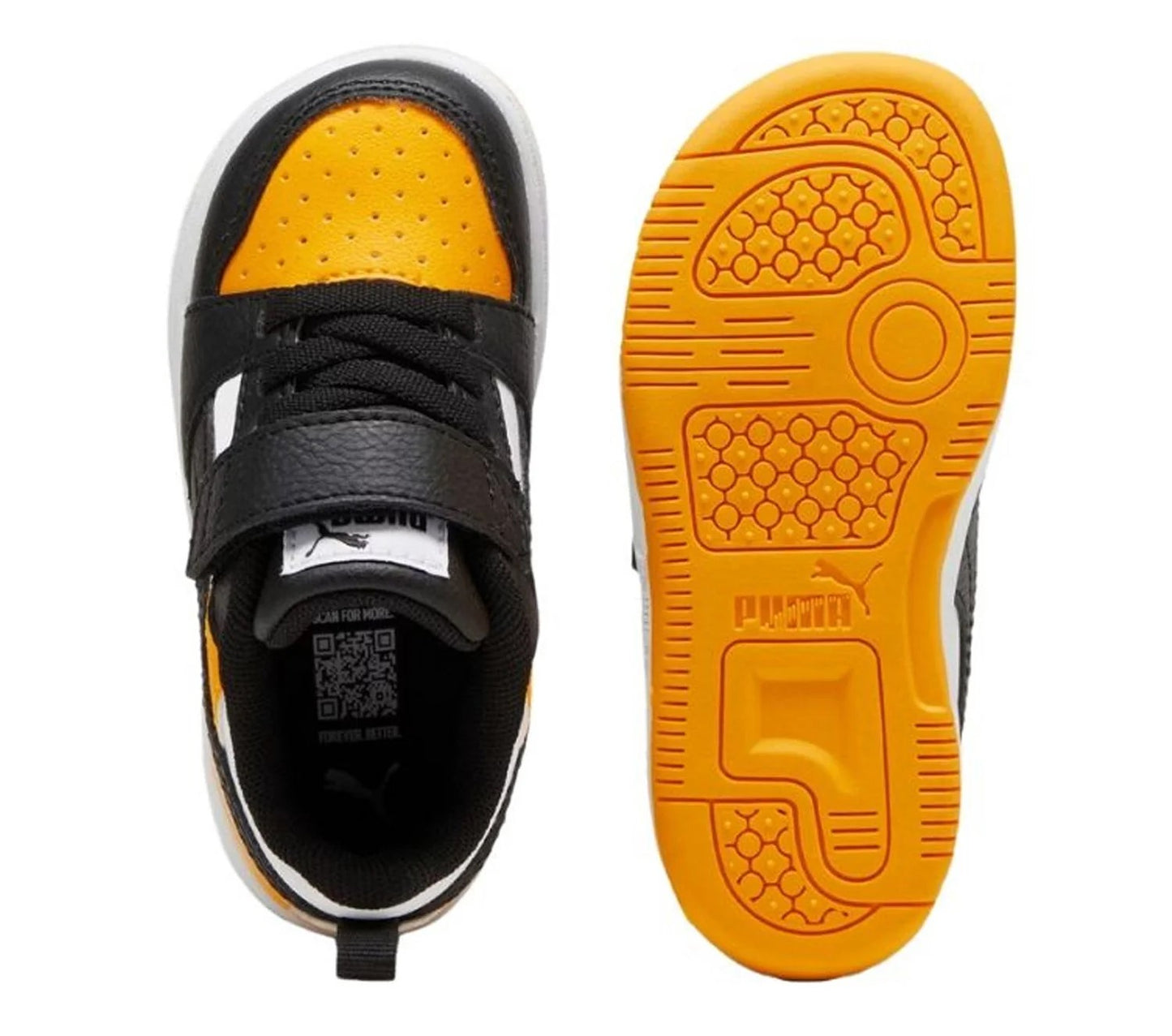 PUMA REBOUND V6 LO AC+ INF PUMA WHITE-PUMA BLACK-TANGERINE 397420-18