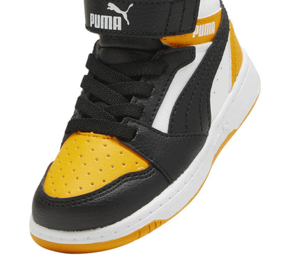PUMA REBOUND V6 MID AC+ INF PUMA WHITE-PUMA BLACK-TANGERINE 396542-19
