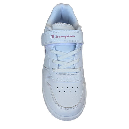 CHAMPION RD18 PLATFORM GLITTER G PS LOW CUT SHOE WHT/PINK S32830-WW010