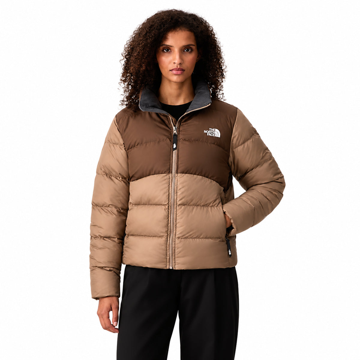 The North Face Women's Saikuru Jacket Giacca Imbottita Donna Antivento WindWall Idrorepellente Collo Alto Marrone Garnet Smokey Brown NF0A8GCBT061