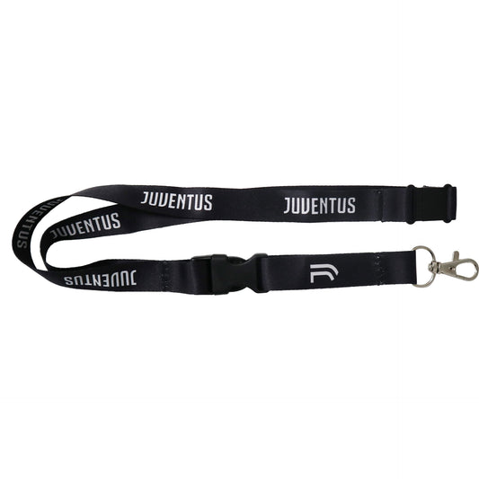 Juventus Portachiavi da Collo con Moschettone JU1124 – Nero, accessorio unisex per chiavi, lanyard per tifosi bianconeri, regalo per amanti del calcio