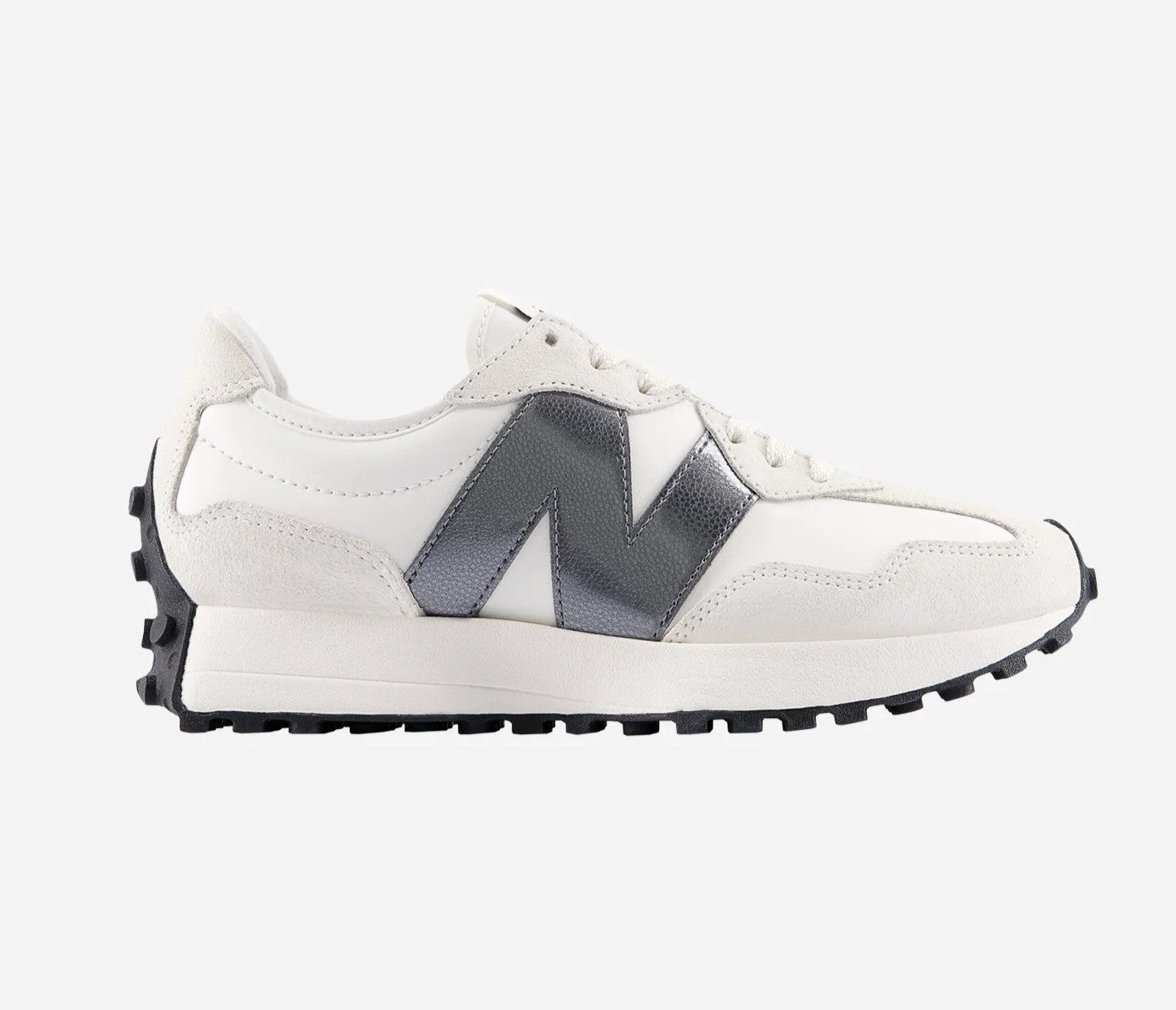 NEW BALANCE SCARPA LIFESTYLE - DONNA - SUEDE-LEATHER - SEA SALT-SILVER GREY WS327JWB