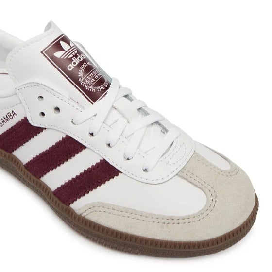 Adidas Samba OG C KZ8682 – Bianco/Maroon
