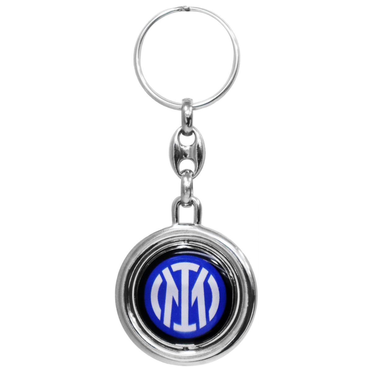 Inter Portachiavi Double IN1124 – Multicolore, accessorio unisex in metallo per le chiavi, idea regalo per i tifosi interisti e appassionati di calcio