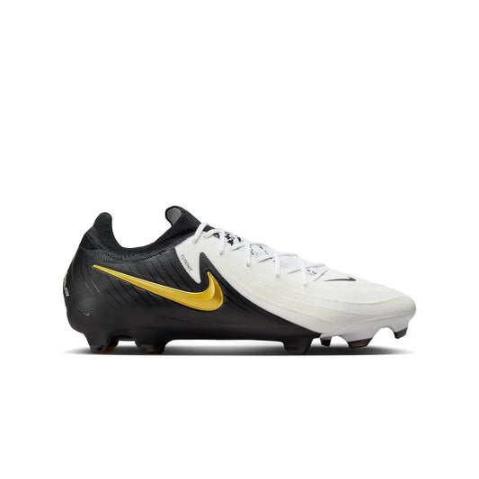 NIKE NIK PHANTOM GX II PRO FG WHITE/BLACK-MTLC GOLD COIN FJ2563-100