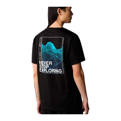 THE NORTH FACE M FOUNDATION GRAPHIC TEE S/S - EU TNF BLACK/OPTIC BLUE NF0A86XHOGF1