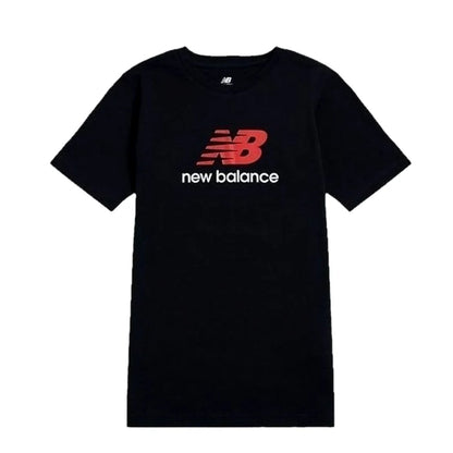 New Balance Jersey Stacked Logo Tee LAKB0253-BK | Unisex Bambino | Nero
