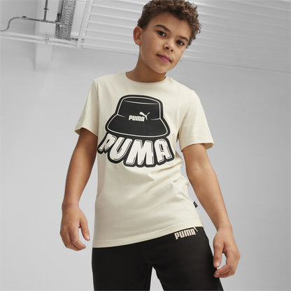 PUMA ESS+ MID 90S GRAPHIC TEE B ALPINE SNOW 679720-87