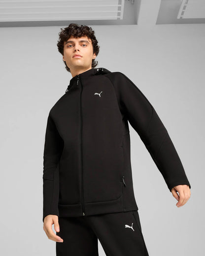 PUMA EVOSTRIPE FULL-ZIP HOODIE DK BLACK 684613-01
