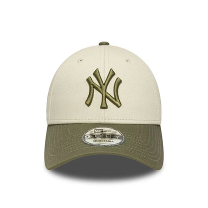 NEW ERA 9FORTY New York Yankees MLB sidepatch beige chiaro 60758992