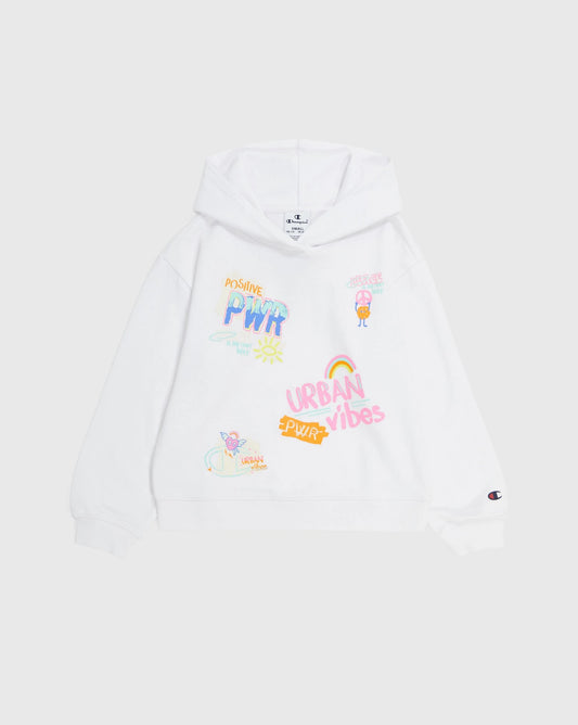 CHAMPION HOODED SWEATSHIRT WHT 404928-WW001